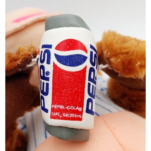 Nanco Pepsi Stuffed Monkey Ape Pepsi Can Baseball Plush 11” Vintage 1996 - Picture 5 of 5
